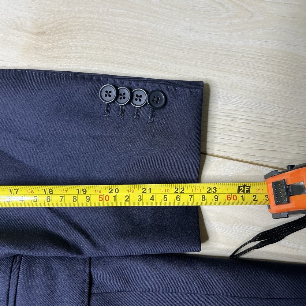 Hubscher Vitale Barberis Canonico Perennial. Wool Navy Blue Sports Coat Mens 38R - Picture 3 of 15